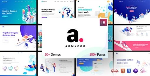 Agmycoo v2.3 Isometric Startup Creative Digital Agency WordPress Theme