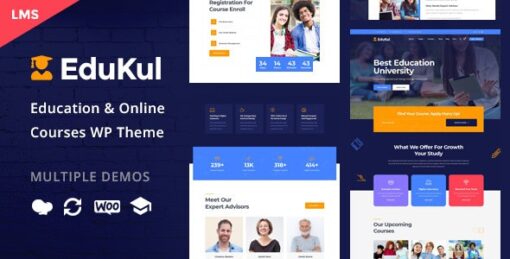 edukul (v1.25) online courses wordpress theme