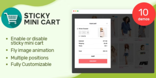 sticky mini cart for woocommerce v1.1.1