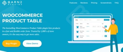 WooCommerce Product Table v3.1.3 [Barn2 Media]