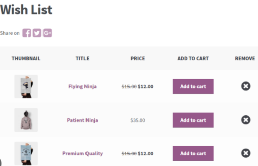 WooCommerce Wishlists v2.3.1