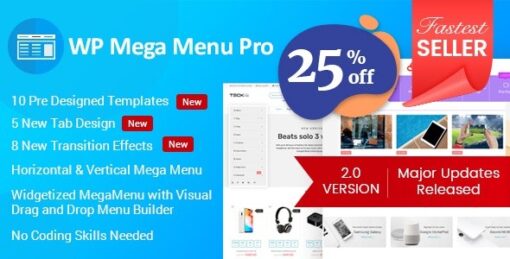 WP Mega Menu Pro v2.1.7 Responsive Mega Menu Plugin for WordPress