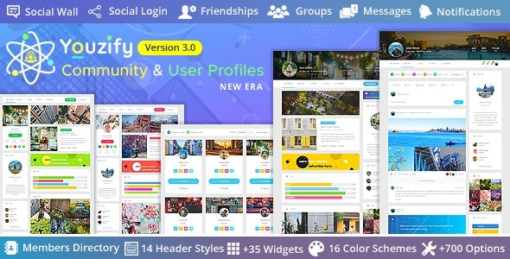 youzify (formerly youzer) v3.4.9 buddypress community wordpress user profile pluginYouzify (formerly Youzer) v3.4.9 BuddyPress Community & WordPress User Profile Plugin