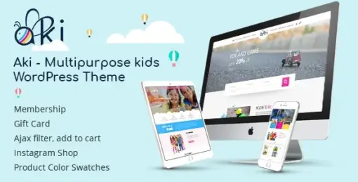 aki v2.0.1 multipurpose kids wordpress themeAki v2.0.1 Multipurpose Kids WordPress Theme