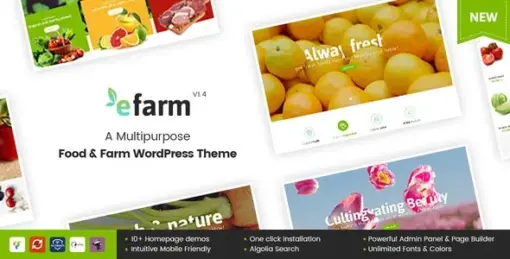 efarm v2.0.8 multipurpose food farm wordpress themeeFarm v2.0.8 Multipurpose Food & Farm WordPress Theme