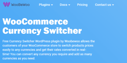 woocommerce currency switcher pro by woobewoo (v2.0.0)