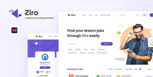 ziro v1.0 freelancer directory website html templateZiro v1.0 Freelancer Directory Website HTML Template