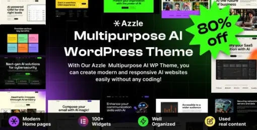 azzle (v1.0.1) aı technology startup wordpress theme