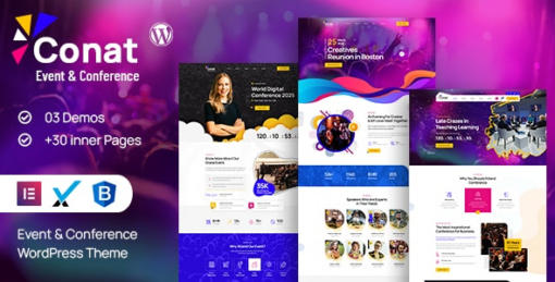 conat (v1.2.1) event conference wordpress theme + rtl ready