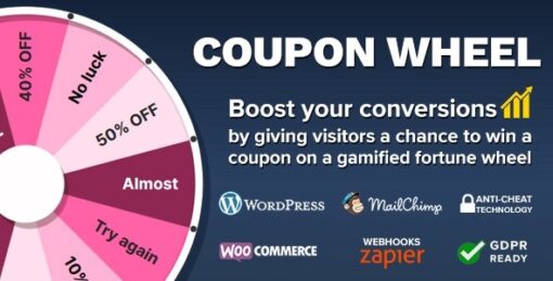 coupon wheel for woocommerce and wordpress v3.6.0Coupon Wheel For WooCommerce and WordPress v3.6.0