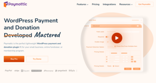 paymattic pro (v4.5.2) wordpress payment and donation