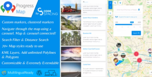 progress map wordpress plugin v5.7.3 + addons