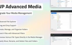 wp advanced media v1.0 powerful file management for wordpressWP Advanced Media v1.0 Powerful File Management for WordPress