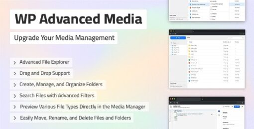 wp advanced media v1.0 powerful file management for wordpressWP Advanced Media v1.0 Powerful File Management for WordPress