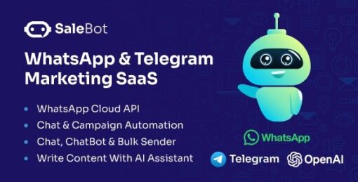 salebot v1.9.1 whatsapp and telegram marketing saas – chatbot bulk sender