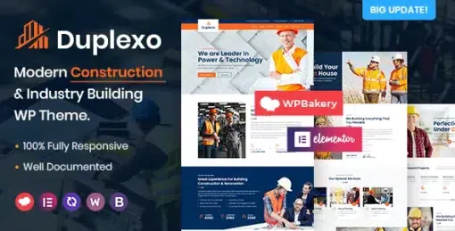 Duplexo v5.1 Construction Renovation WordPress Theme