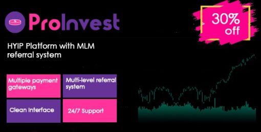 ProInvest v3.7 – CryptoCurrency and Online Investment Platform