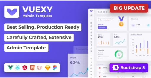 Vuexy (v10.2.0) Vuejs, HTML & Laravel Admin Dashboard Template