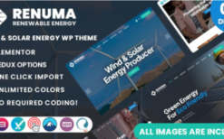 Renuma - Wind & Solar Energy WordPress Theme Satın Al! Sınırsız alan adında kullanabilirsiniz. Ömür boyu ücretsiz güncelleme! GPL orijinal Lisans. Wordpress temaları