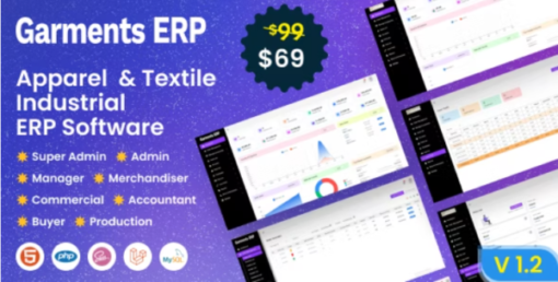 Garments ERP Satın Alın! Apparel & Textile Industrial ERP Software. GPL Orijinal Lisans. Ömür boyu ücretsiz güncelleme...